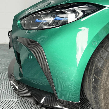 AlpineX Dynamics Carbon Fiber Front Bumper Fangs For BMW G8X M3/4
