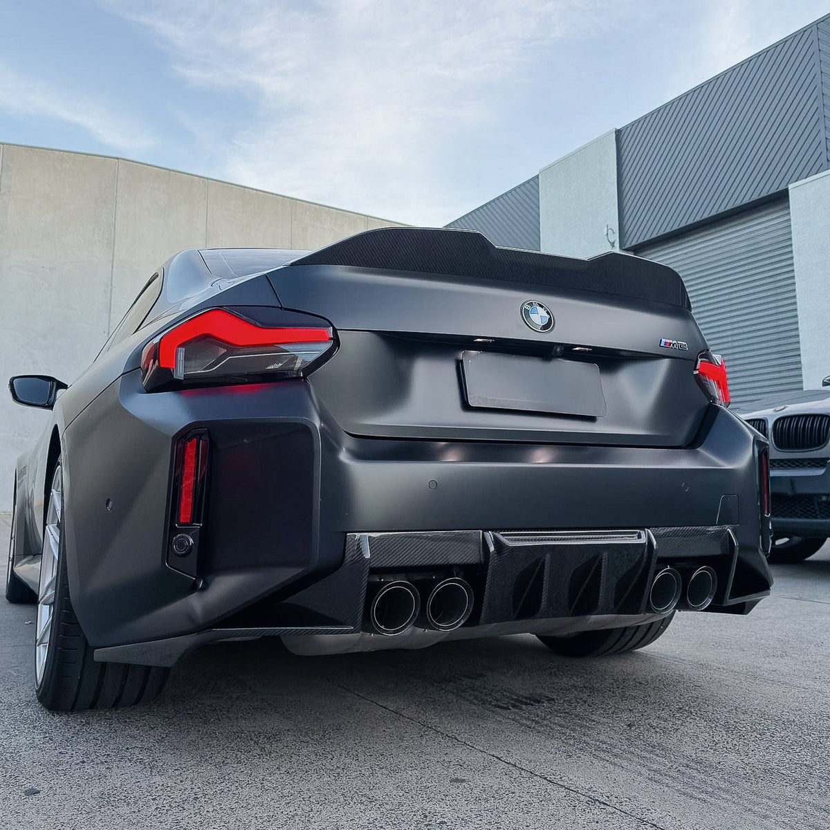 AlpineX Dynamics MH Style Pre-preg Dry Carbon Fiber Rear Diffuser For BMW G87 M2