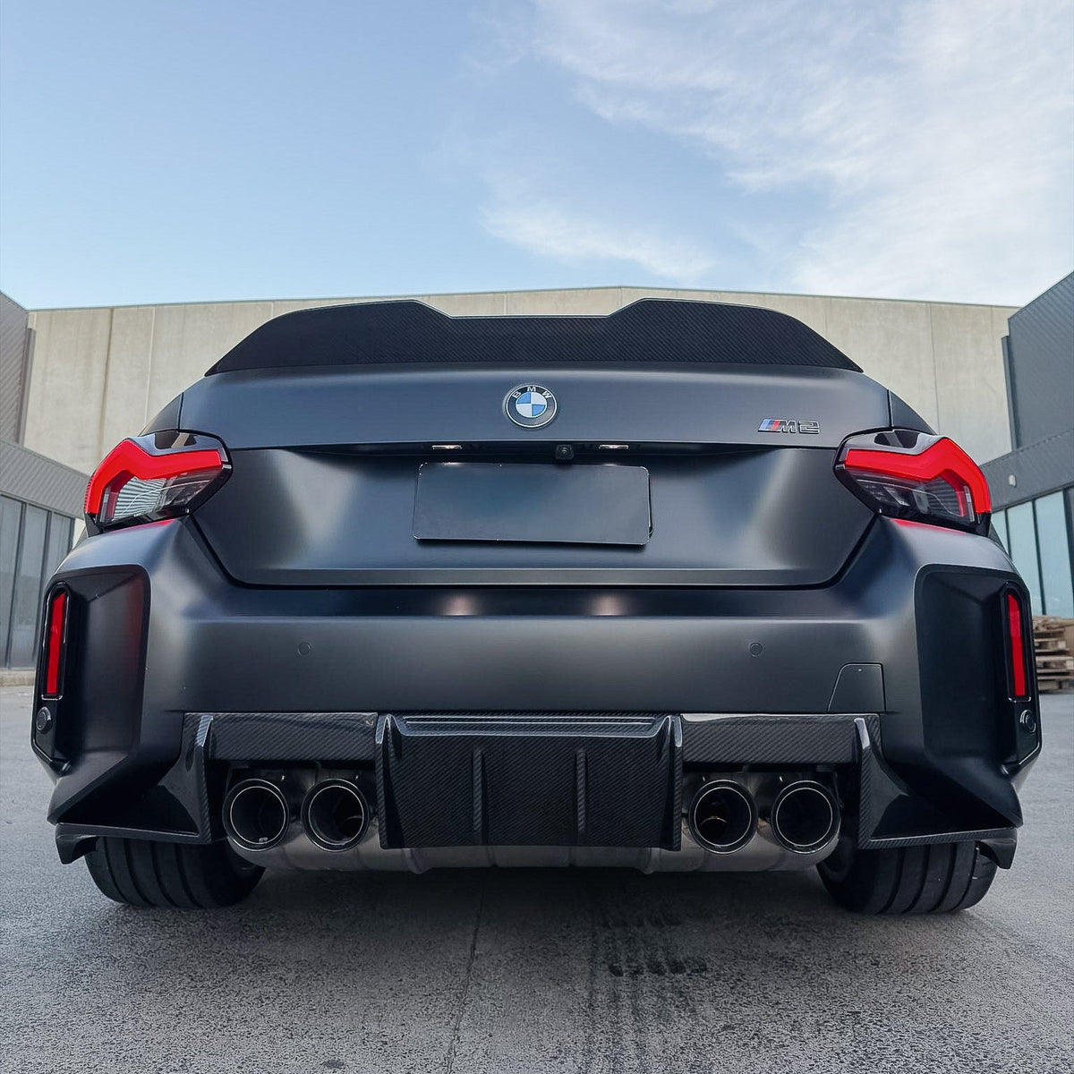 AlpineX Dynamics MH Style Pre-preg Dry Carbon Fiber Rear Diffuser For BMW G87 M2