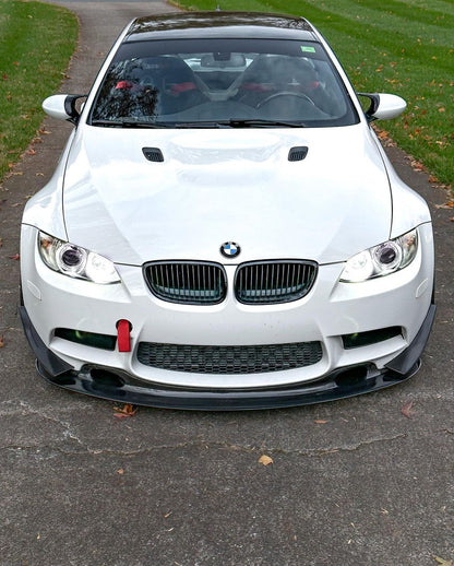 BMW E92 M3 carbon fiber GT4 front splitter installed