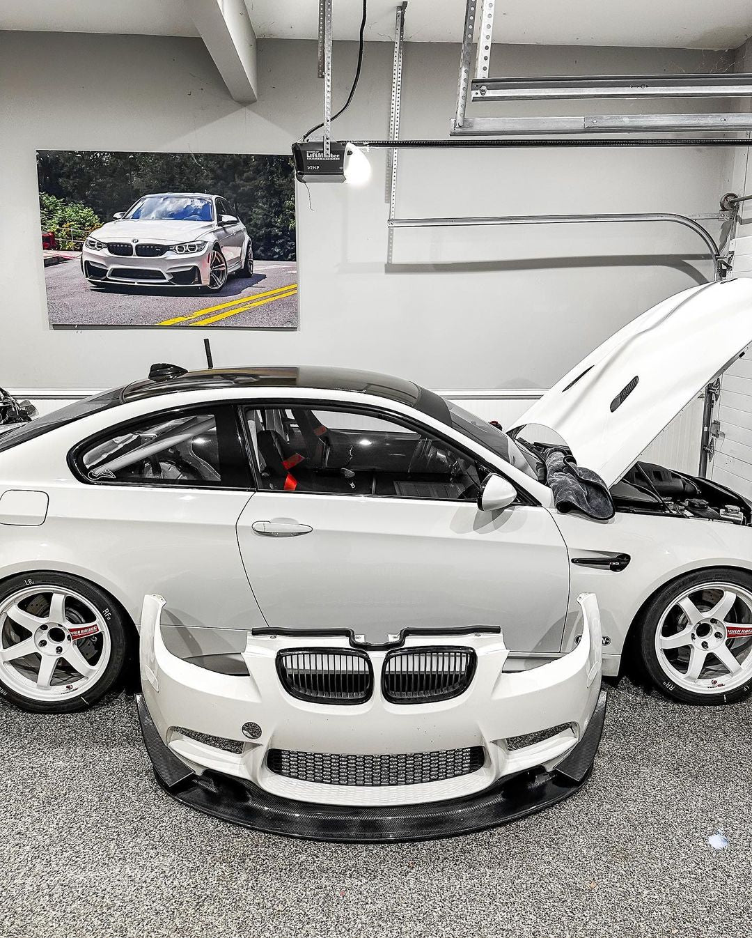 E9X M3 GT4 V1 longer version front splitter