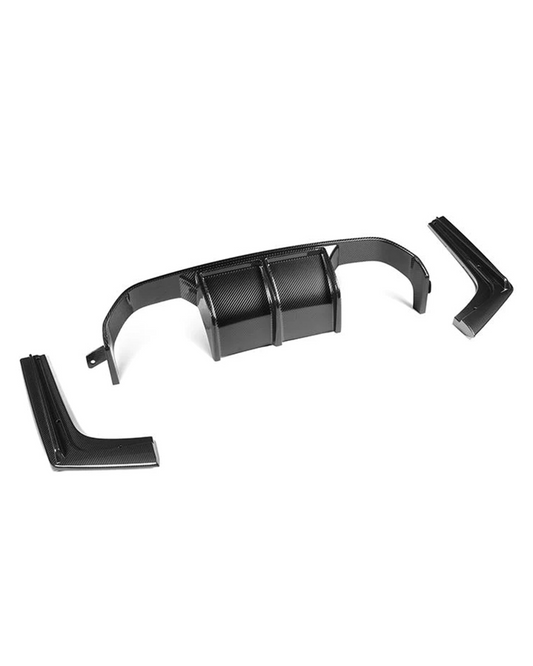 AlpineX Dynamics V Style Carbon Fiber 3-pc Rear Diffuser For BMW F8X M3 M4