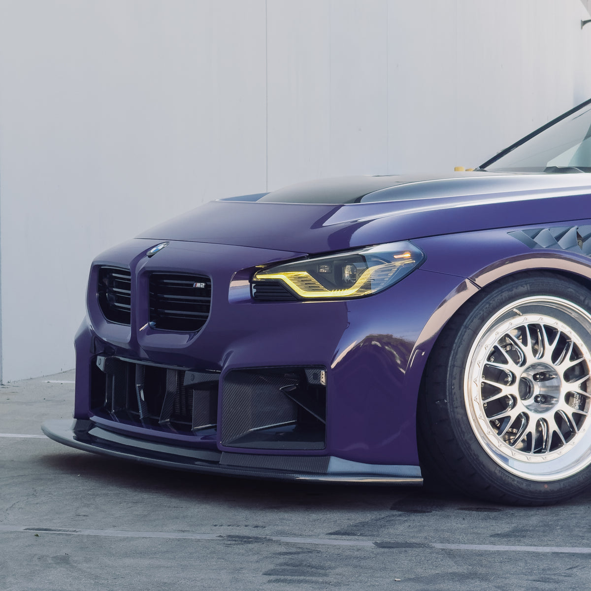 AlpineX Dynamics Pre-preg Dry Carbon Fiber Front Bumper Center Trim For BMW G87 M2