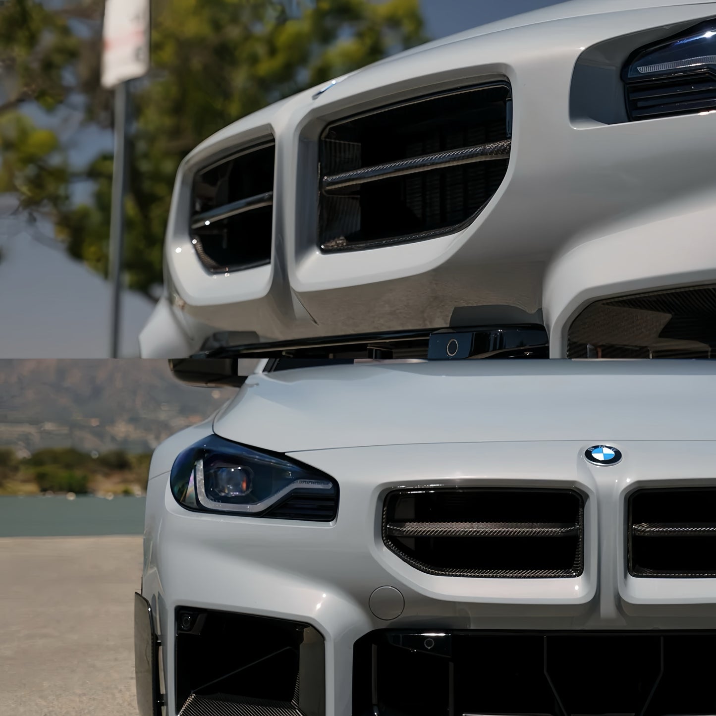 AlpineX Dynamics MP Style Pre-preg Dry Carbon Fiber Grille For BMW G87 M2
