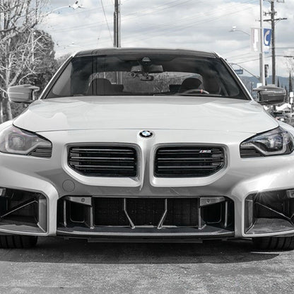 AlpineX Dynamics Pre-preg Dry Carbon Fiber Front Bumper Center Trim For BMW G87 M2
