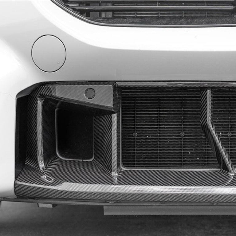 AlpineX Dynamics Pre-preg Dry Carbon Fiber Front Bumper Center Trim For BMW G87 M2