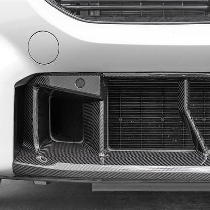 AlpineX Dynamics Pre-preg Dry Carbon Fiber Front Bumper Center Trim For BMW G87 M2