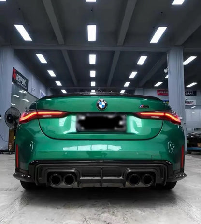 AlpineX Dynamics V Style Pre-preg Dry Carbon Fiber Rear Diffuser For BMW G8X M3/4