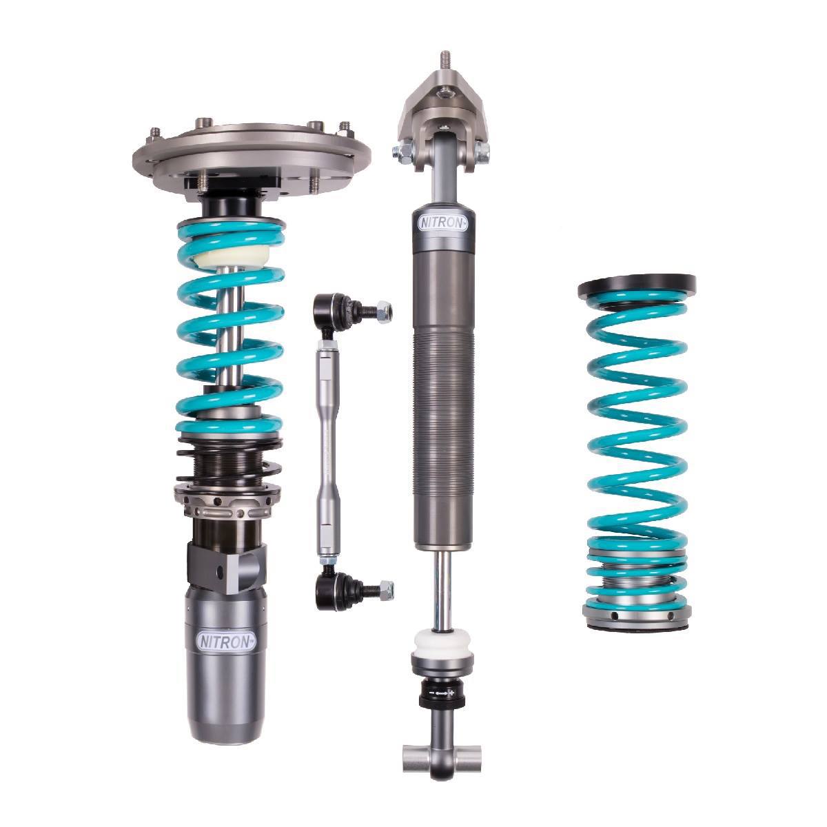 Nitron R1 coilover, damper, separate spring and droplink; generic product illustration
