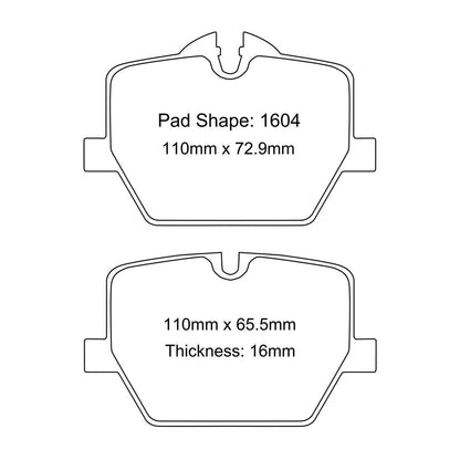 Paragon PBP1604 Brake Pads