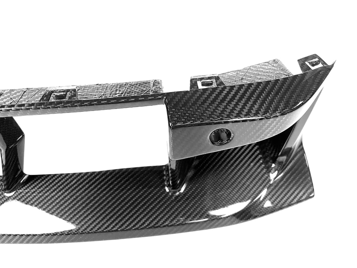 AlpineX Dynamics Pre-preg Dry Carbon Fiber Front Bumper Center Trim For BMW G87 M2