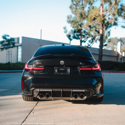 AlpineX Dynamics MP Style Pre-preg Dry Carbon Fiber Rear Diffuser For BMW G8X M3/4