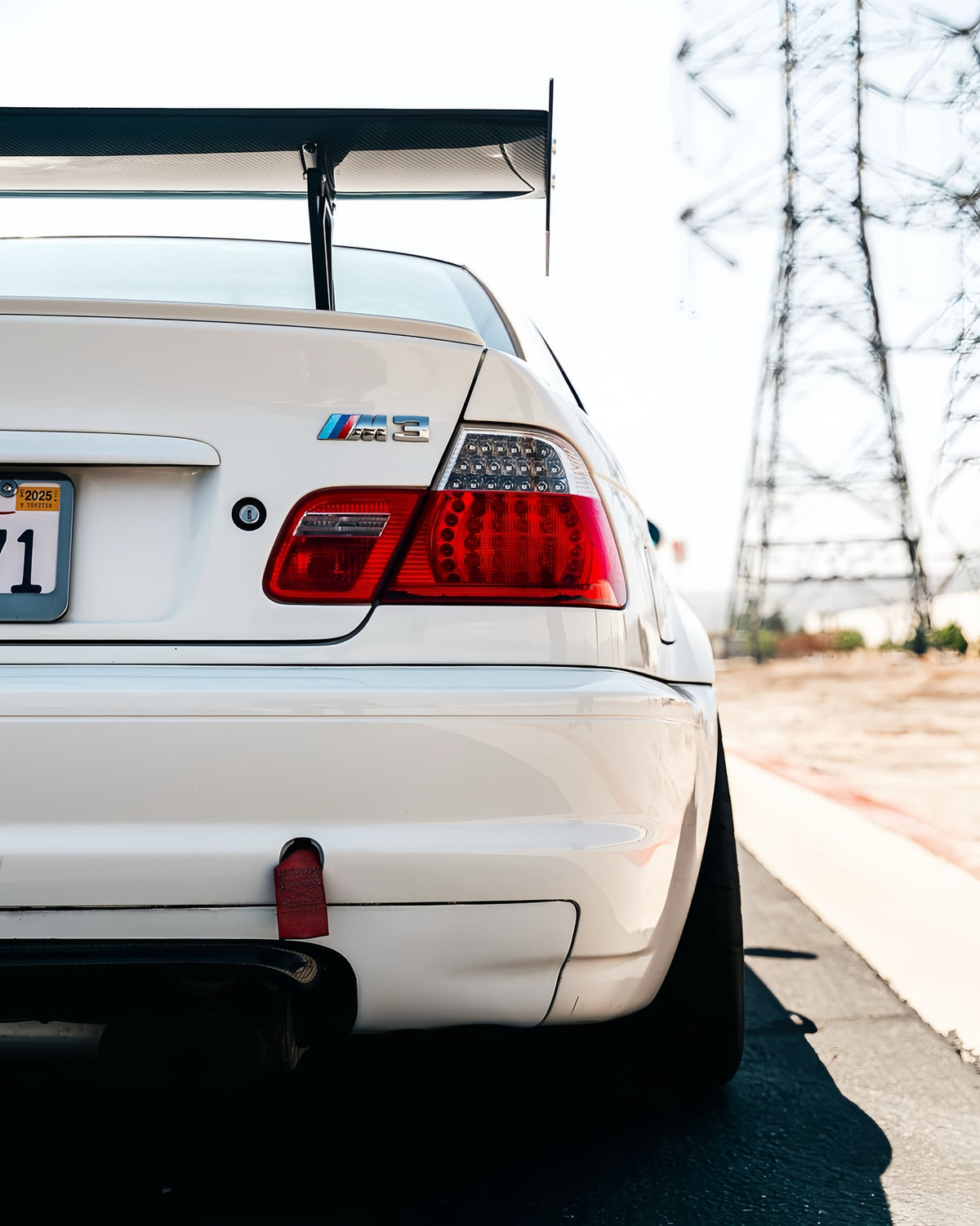 BMW E46 M3 rear detail with Ring Spec Wing V2 installed