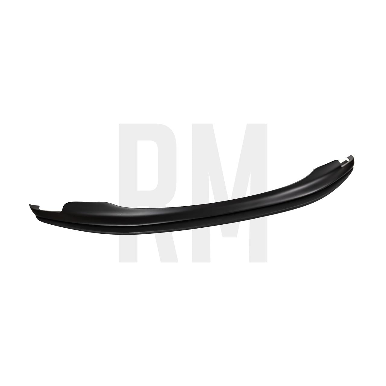 Angled view of the matte carbon fiber GTS front splitter for the BMW E92 M3