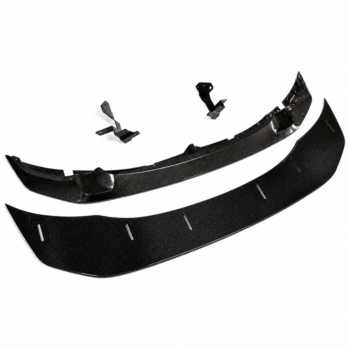 Ridgeline Motorsport adjustable GTS-style carbon fiber front splitter kit for BMW F80 M3 and F82 M4
