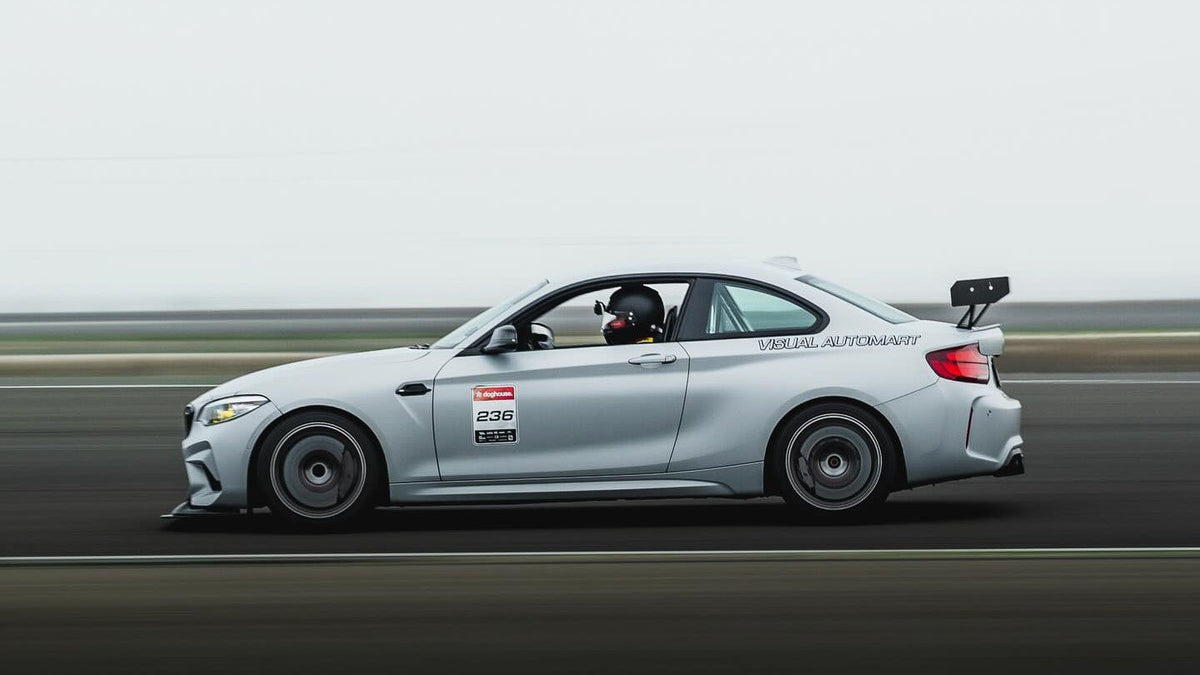 Richmond’s BMW F87 M2 Competition street and track build with GTS front splitter and Ring Spec Wing V2
