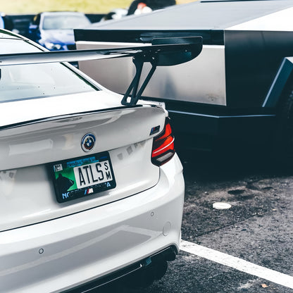 BMW F87 M2 with Ridgeline Motorsport M235iR carbon fiber rear wing close-up