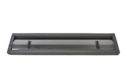 Underside of the 1600 mm carbon fiber GT4+ rear wing mainplane secured in protective packaging