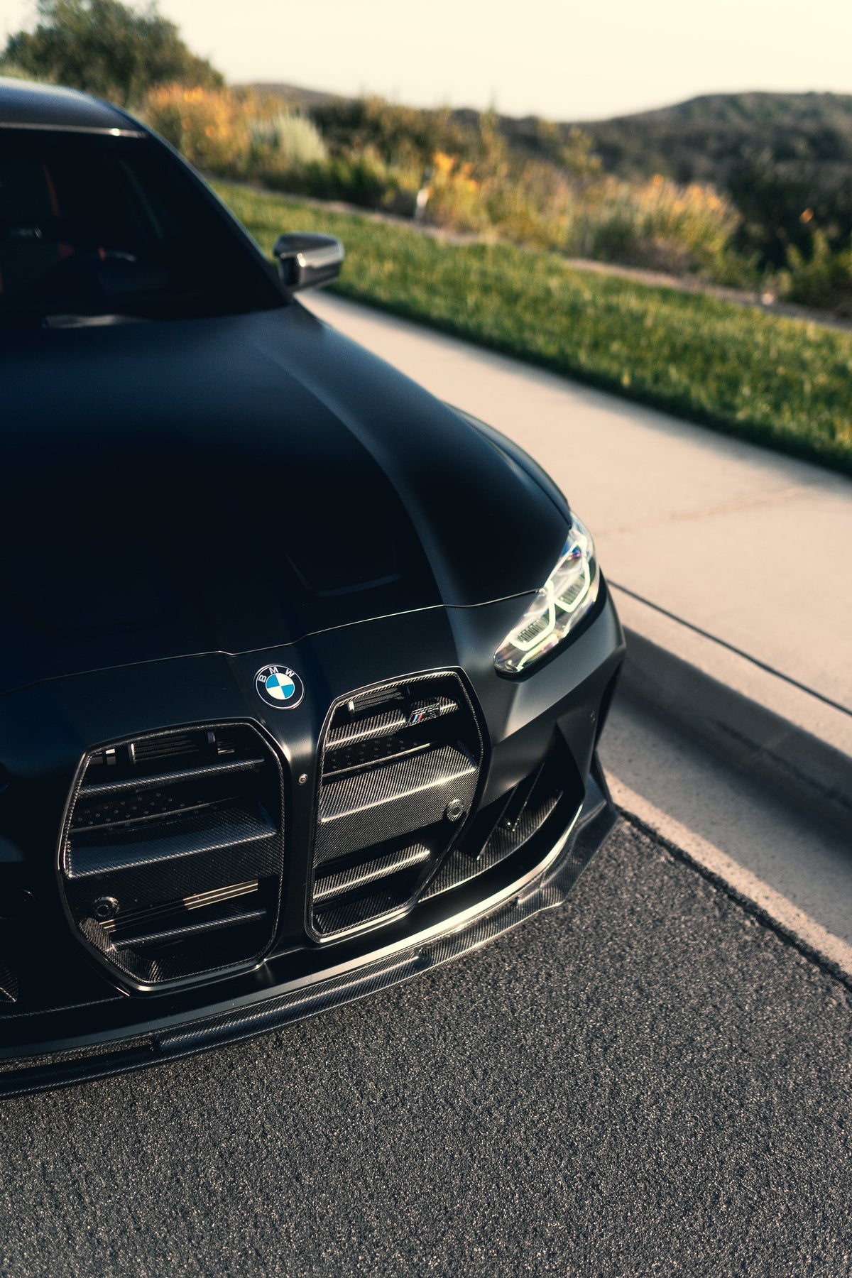 AlpineX Dynamics V Style 1 Piece Carbon Fiber Front Lip For BMW G8X M3/4