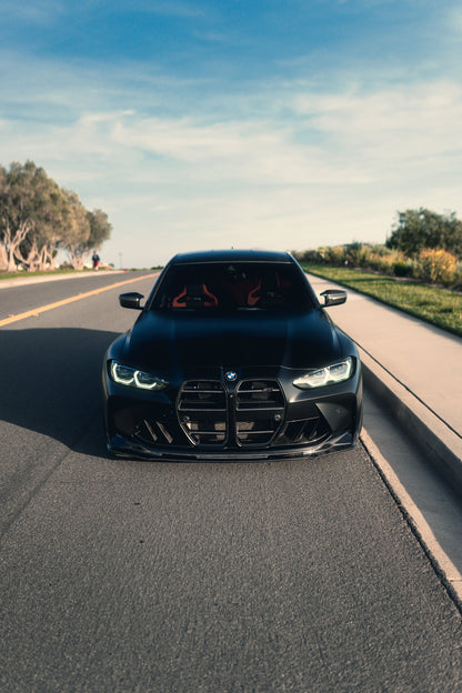 AlpineX Dynamics V Style 1 Piece Carbon Fiber Front Lip For BMW G8X M3/4