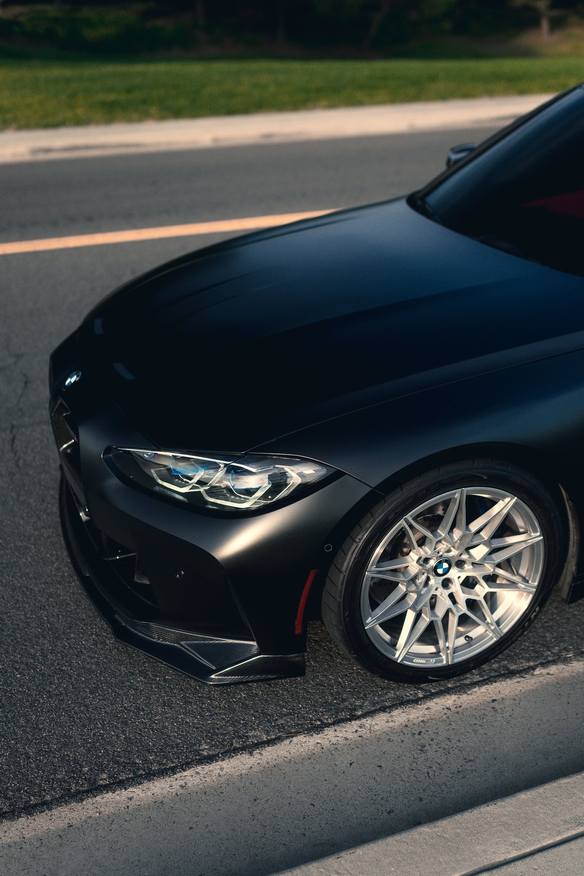 AlpineX Dynamics V Style 1 Piece Carbon Fiber Front Lip For BMW G8X M3/4