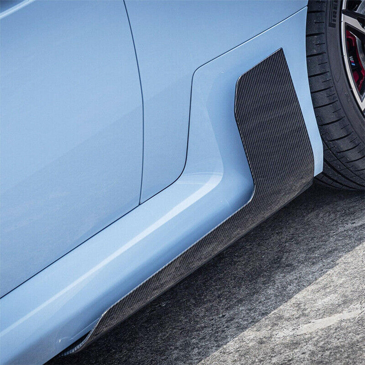 AlpineX Dynamics MP Style Pre-preg Dry Carbon Fiber Side Skirt For BMW G87 M2