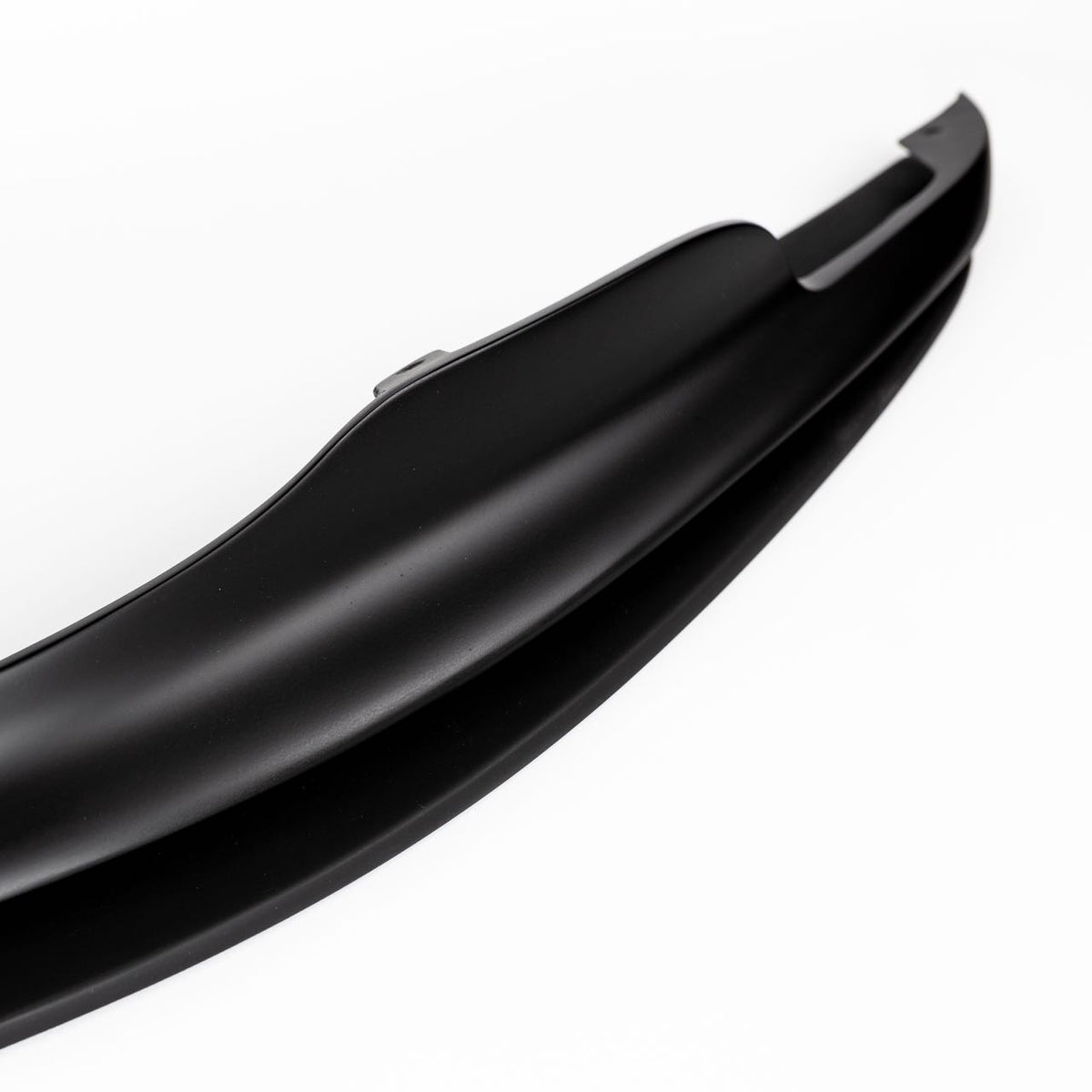 Profile detail of the satin black GTS front splitter for the BMW E92 M3