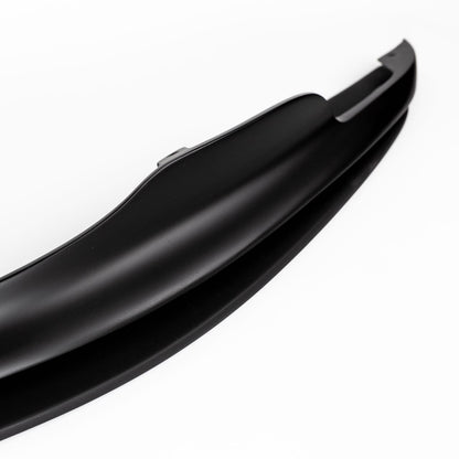 Profile detail of the satin black GTS front splitter for the BMW E92 M3