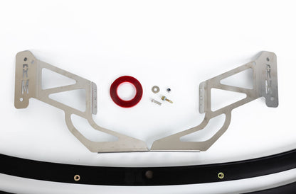 Stainless steel front brackets, aluminum center support bar and mounting hardware for the E9X M3 GTS splitter