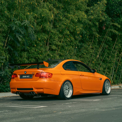 Fire Orange BMW E92 M3 with Ridgeline Motorsport GT4 MK2 rear wing