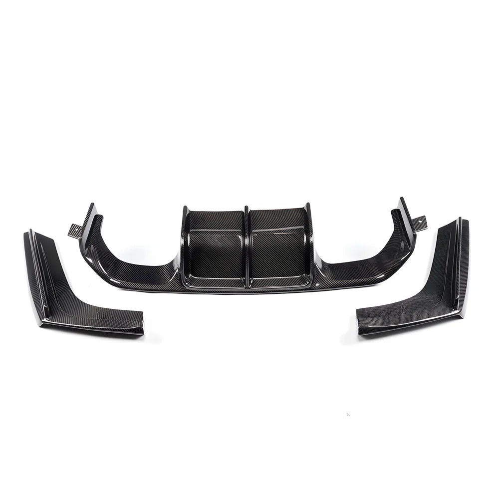 Ridgeline Motorsport F8X M3 M4 V Style Carbon Fiber Rear Diffuser+ Side Splitter Kit