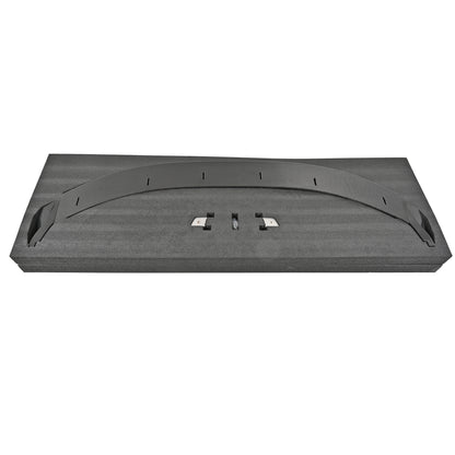 BMW G87 M2 pre-preg carbon fiber front splitter components secured in protective foam packaging