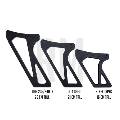 Ring Spec Wing V2 mount height comparison with 25 cm 235iR Spec, 21 cm GT4 Spec and 16 cm Street Spec